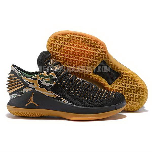 bkt153 men's black xxxii 32 low air jordan basketball shoes