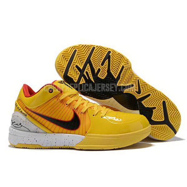 bkt1584 men's yellow zoom kobe 4 iv nike basketball shoes
