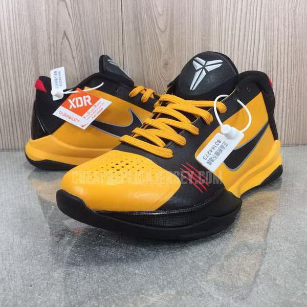bkt1730 men's yellow zoom kobe v 5 nike basketball shoes