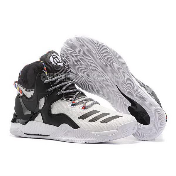 bkt1768 men's white d rose 7 adidas basketball shoes