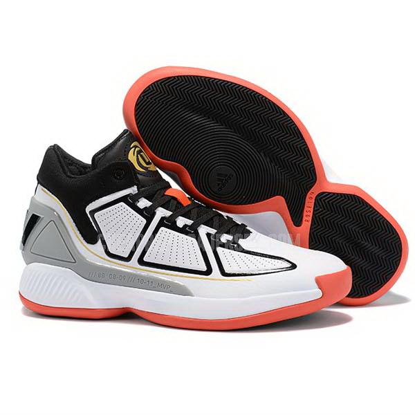 bkt1783 men's white d rose 10 adidas basketball shoes