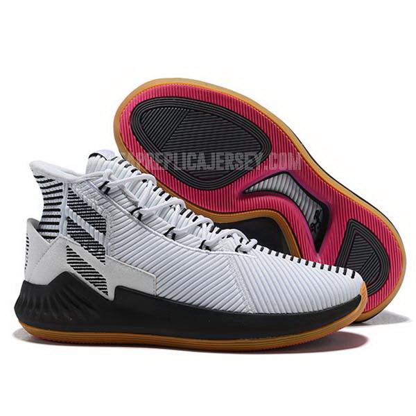 bkt1801 men's white d rose 9 adidas basketball shoes