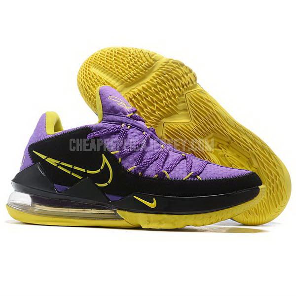 bkt1838 men's purple lebron 17 low nike basketball shoes