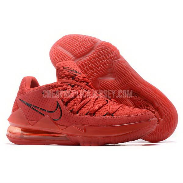 bkt1839 men's red lebron 17 low nike basketball shoes