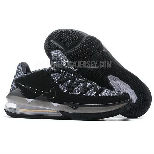bkt1840 men's black lebron 17 low nike basketball shoes