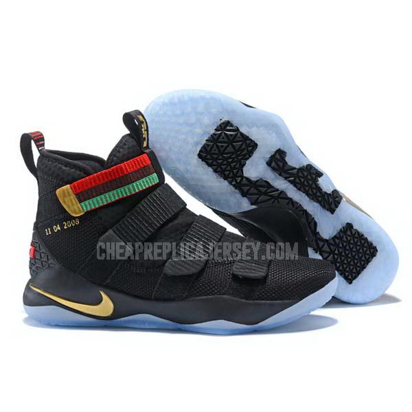 bkt2098 men's black lebron soldier 11 nike basketball shoes