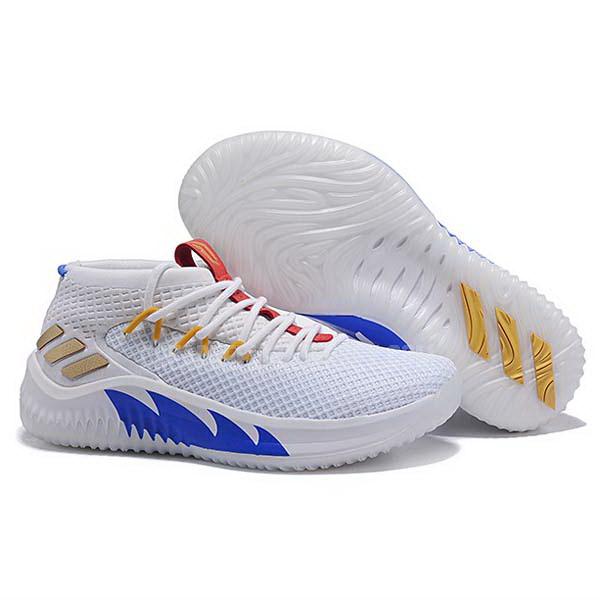 bkt2212 men's white dame 4 adidas basketball shoes