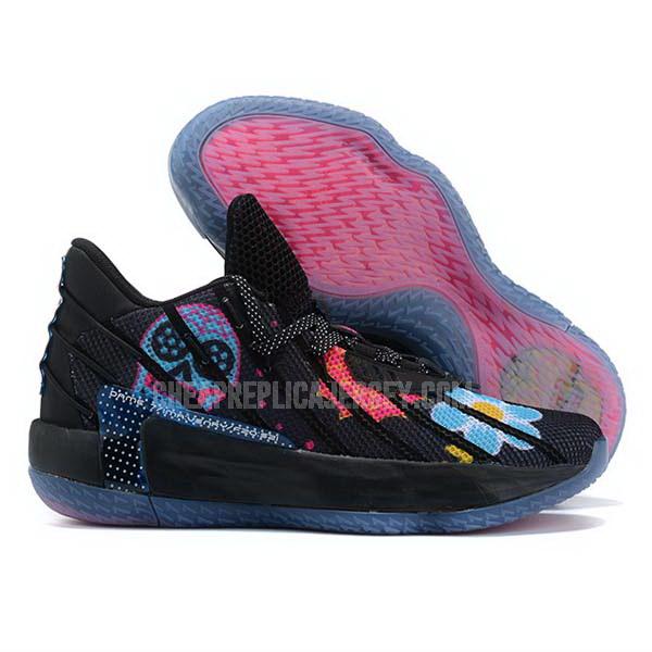 bkt2238 men's black dame 7 adidas basketball shoes