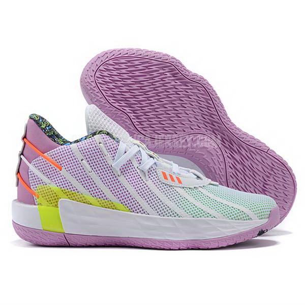 bkt2239 men's pink dame 7 adidas basketball shoes