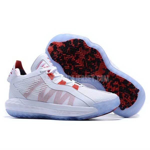 bkt2254 men's white dame 6 adidas basketball shoes