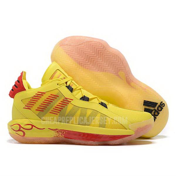 bkt2265 men's yellow dame 6 adidas basketball shoes
