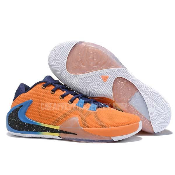 bkt2318 men's orange giannis antetokounmpo zoom freak 1 nike basketball shoes