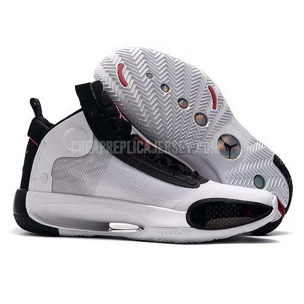 bkt284 men's white xxxiv 34 air jordan basketball shoes