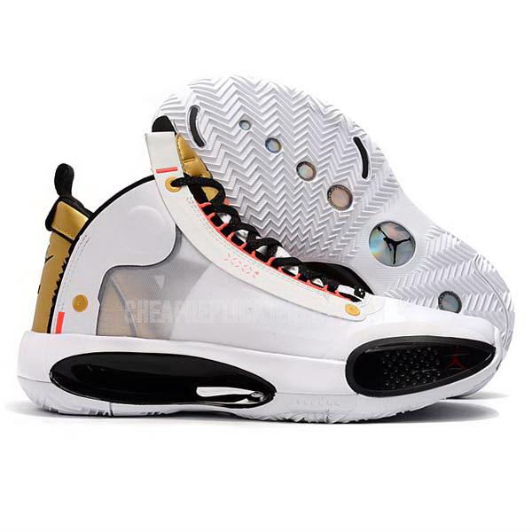 bkt288 men's white xxxiv 34 air jordan basketball shoes