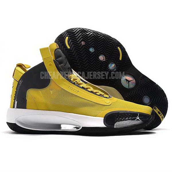bkt304 men's yellow xxxiv 34 air jordan basketball shoes