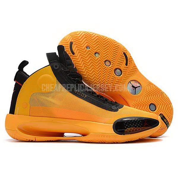 bkt305 men's yellow xxxiv 34 air jordan basketball shoes