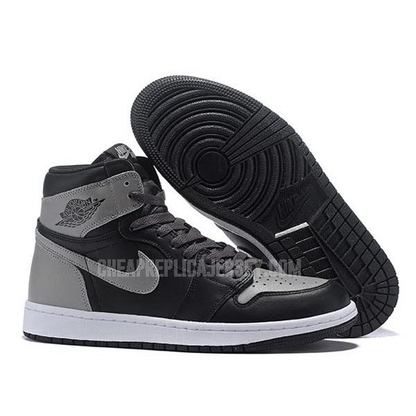 bkt344 men's black i high air jordan basketball shoes