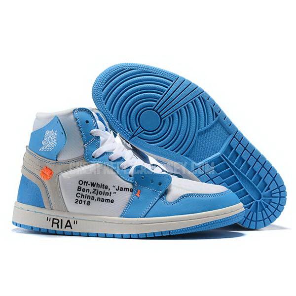 bkt351 men's blue off-white air jordan basketball shoes