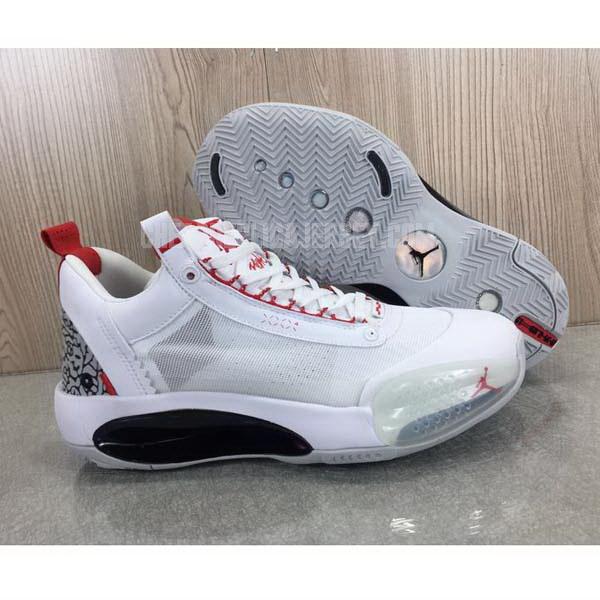 bkt372 men's white xxxiv 34 low air jordan basketball shoes