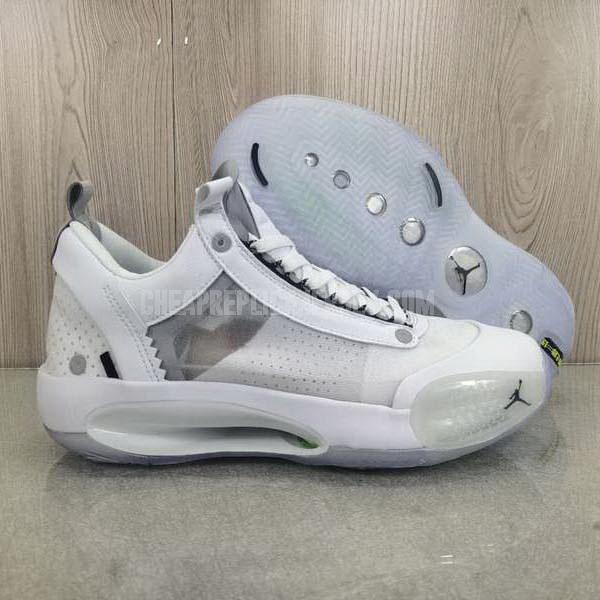 bkt373 men's white xxxiv 34 low air jordan basketball shoes