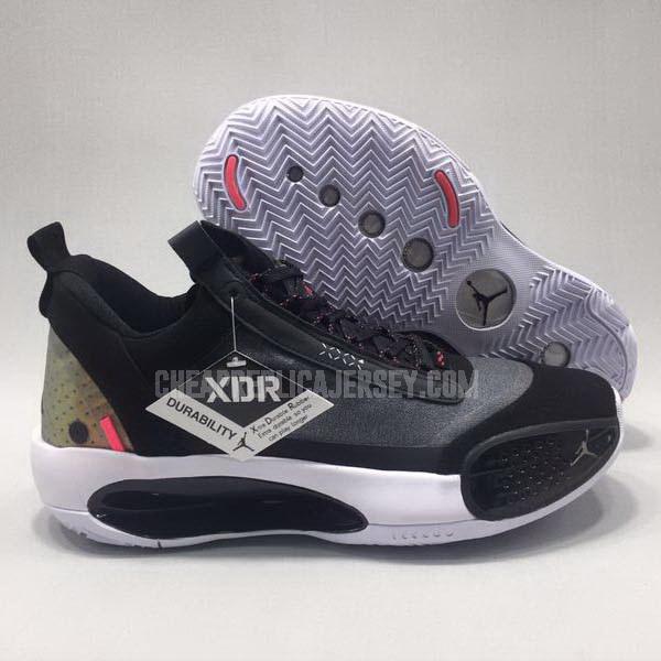 bkt376 men's black xxxiv 34 low air jordan basketball shoes