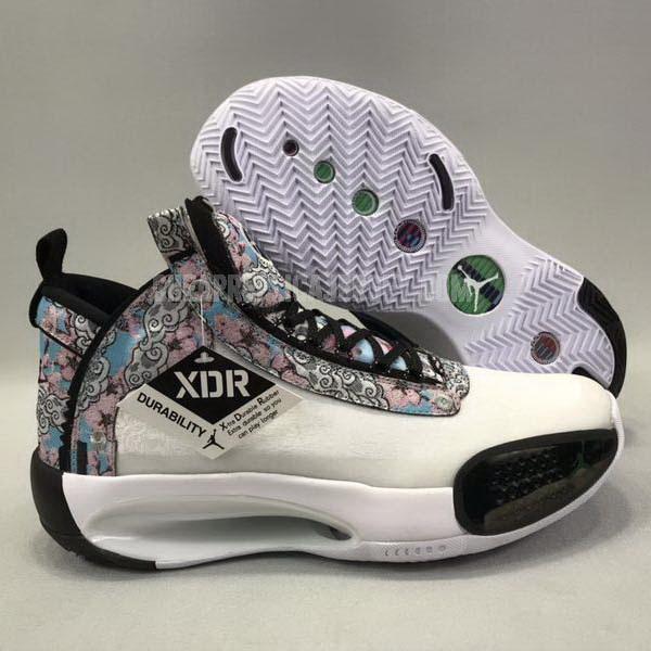 bkt379 men's white xxxiv 34 air jordan basketball shoes