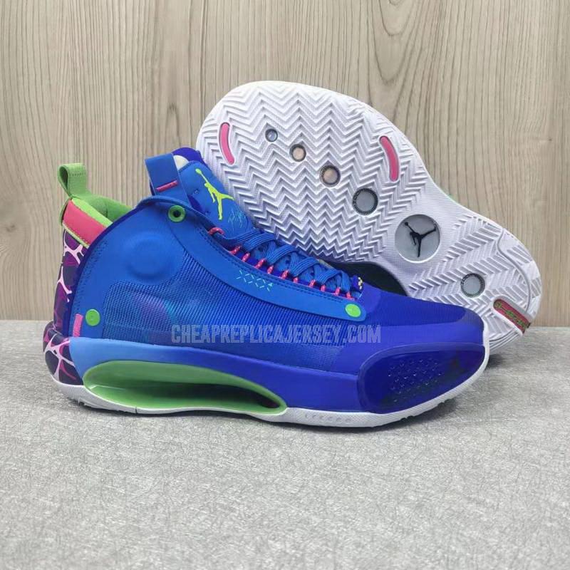 bkt383 men's blue xxxiv 34 air jordan basketball shoes