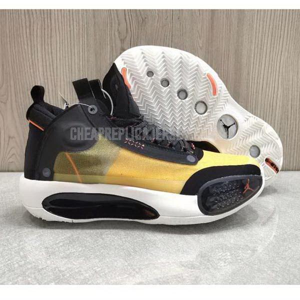 bkt388 men's yellow xxxiv 34 air jordan basketball shoes