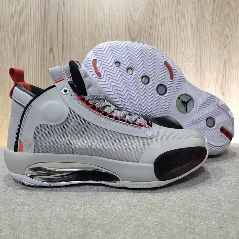 bkt389 men's grey xxxiv 34 air jordan basketball shoes