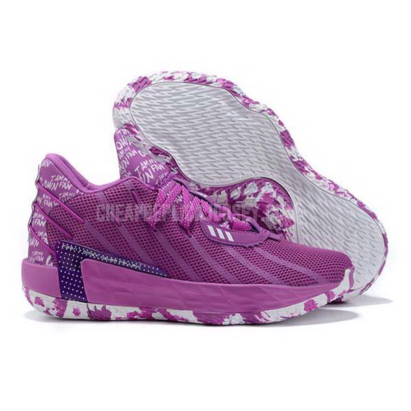 bkt522 men's purple damian lillard dame 7 adidas basketball shoes