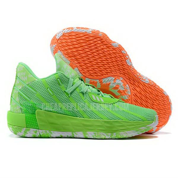 bkt524 men's green damian lillard dame 7 adidas basketball shoes