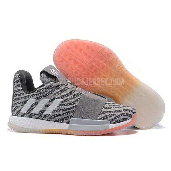 bkt534 men's grey james harden vol 3 iii adidas basketball shoes
