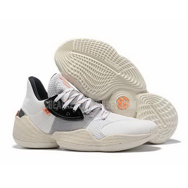 bkt564 men's white james harden vol 4 iv adidas basketball shoes