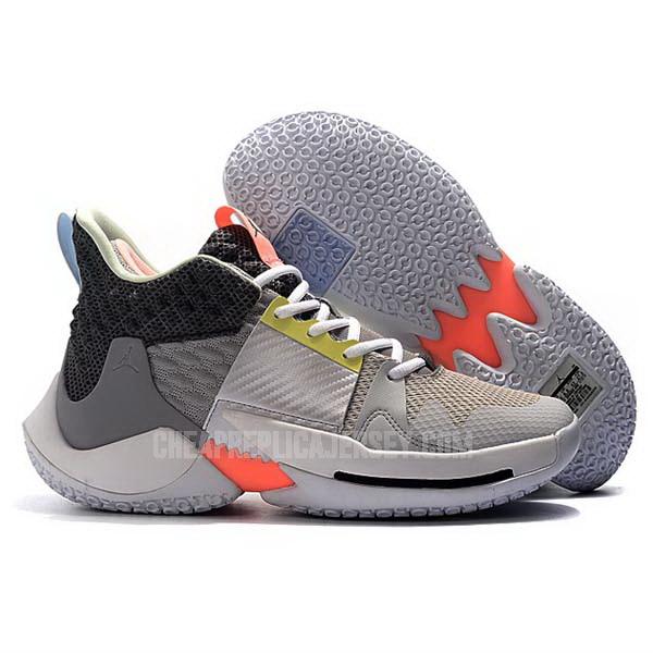 bkt643 men's grey russell westbrook why not zer0.2 air jordan basketball shoes