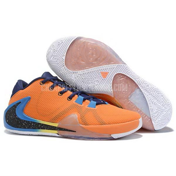 bkt714 men's orange giannis antetokounmpo zoom freak 1 nike basketball shoes