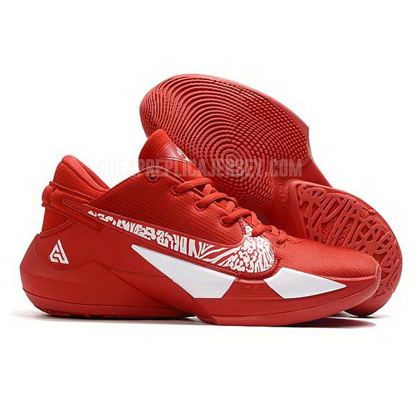 bkt752 men's red giannis antetokounmpo zoom freak 2 nike basketball shoes