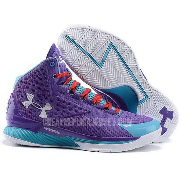 bkt788 men's purple curry first 1 under armour basketball shoes
