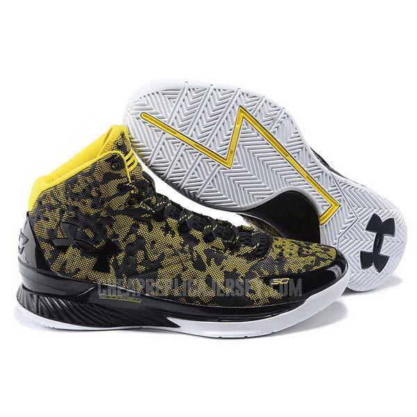 bkt793 men's yellow curry first 1 under armour basketball shoes