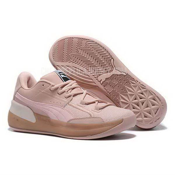 bkt833 men's pink clyde hardwood puma basketball shoes