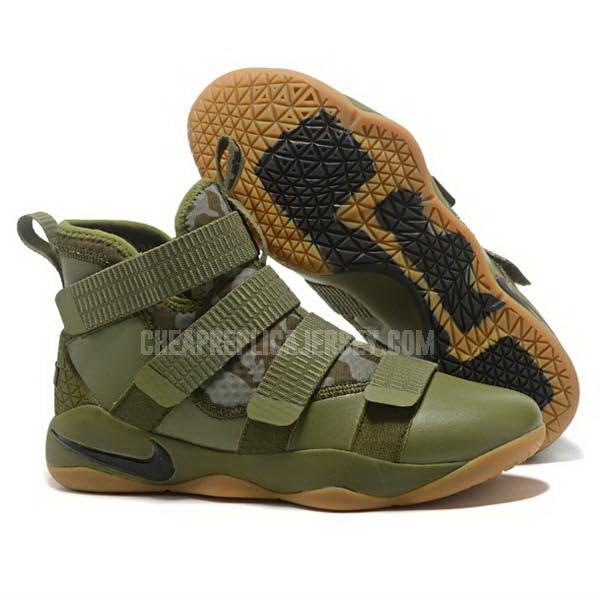 bkt873 men's green lebron soldier 11 nike basketball shoes