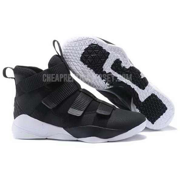 bkt881 men's black lebron soldier 11 nike basketball shoes