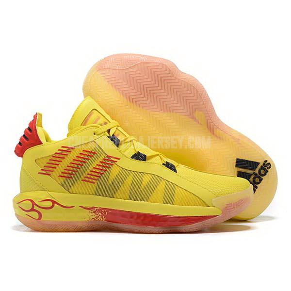 bkt945 men's yellow dame 6 adidas basketball shoes