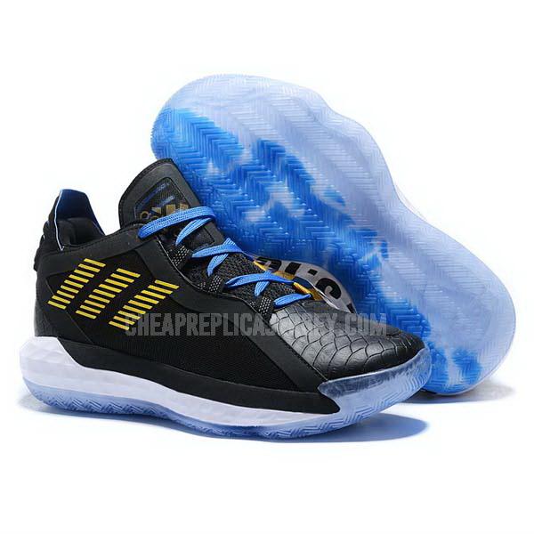 bkt946 men's black dame 6 adidas basketball shoes