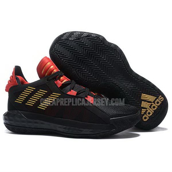 bkt952 men's black dame 6 adidas basketball shoes