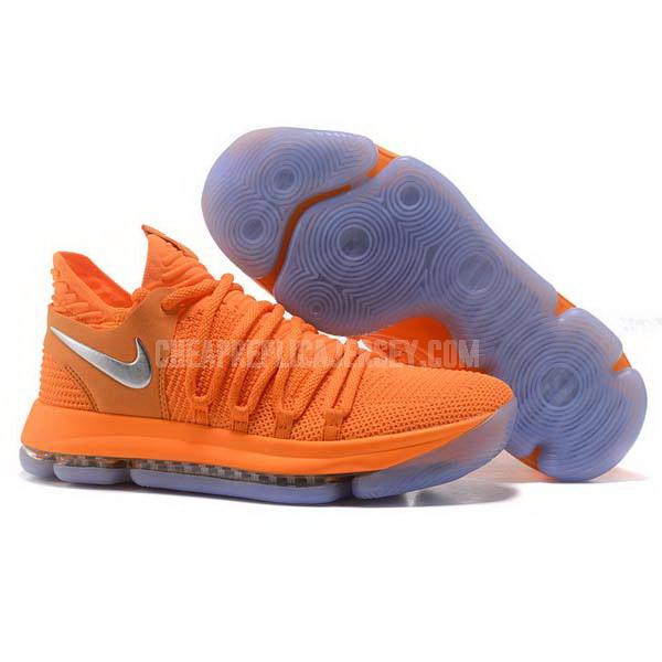 bkt995 men's orange kevin durant kd 10 nike basketball shoes