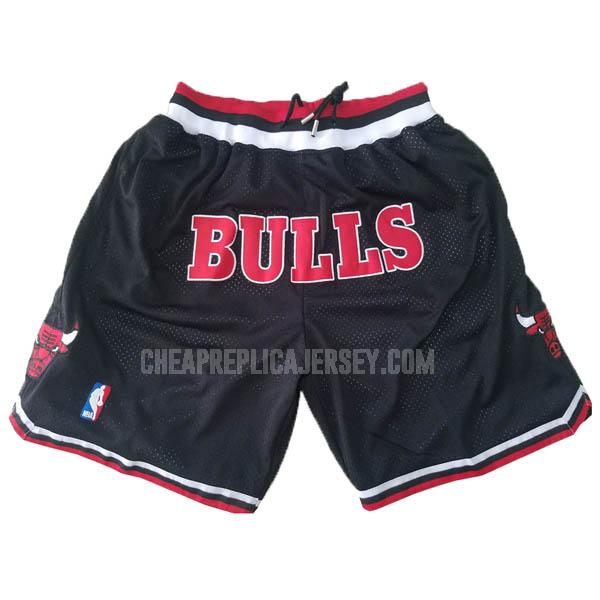 chicago bulls black just don pockett-retro nba shorts