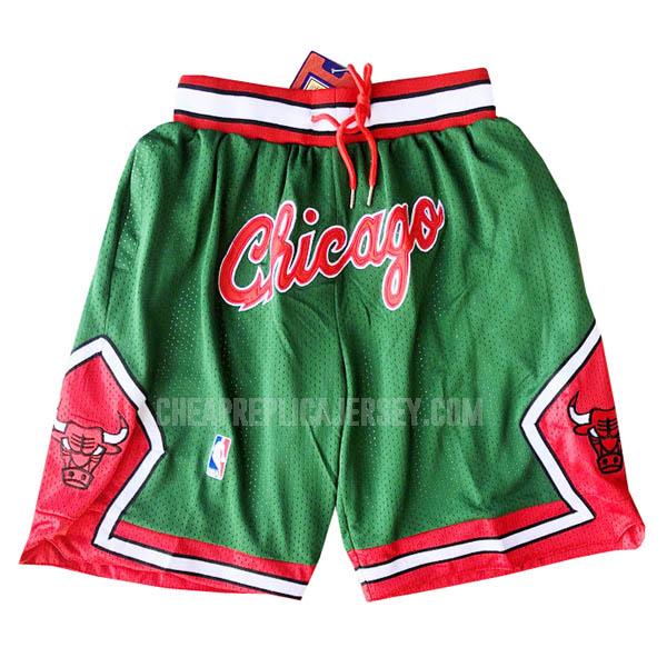 chicago bulls green just don pockett-retro nba shorts
