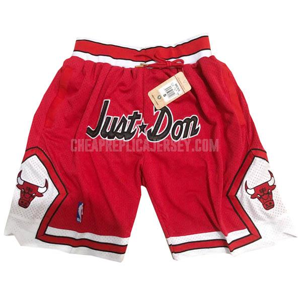 chicago bulls red just don pockett nba shorts