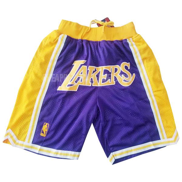 los angeles lakers purple just don pockett nba shorts