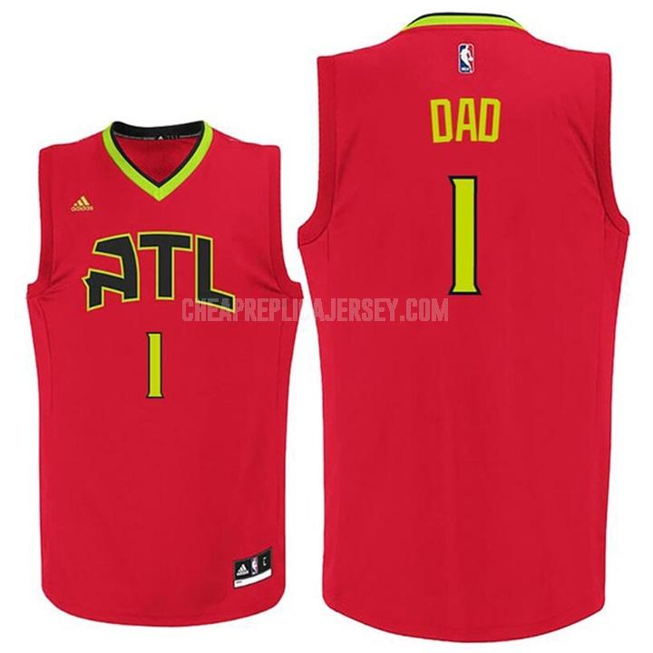 men's atlanta hawks dad 1 red fathers day replica jersey